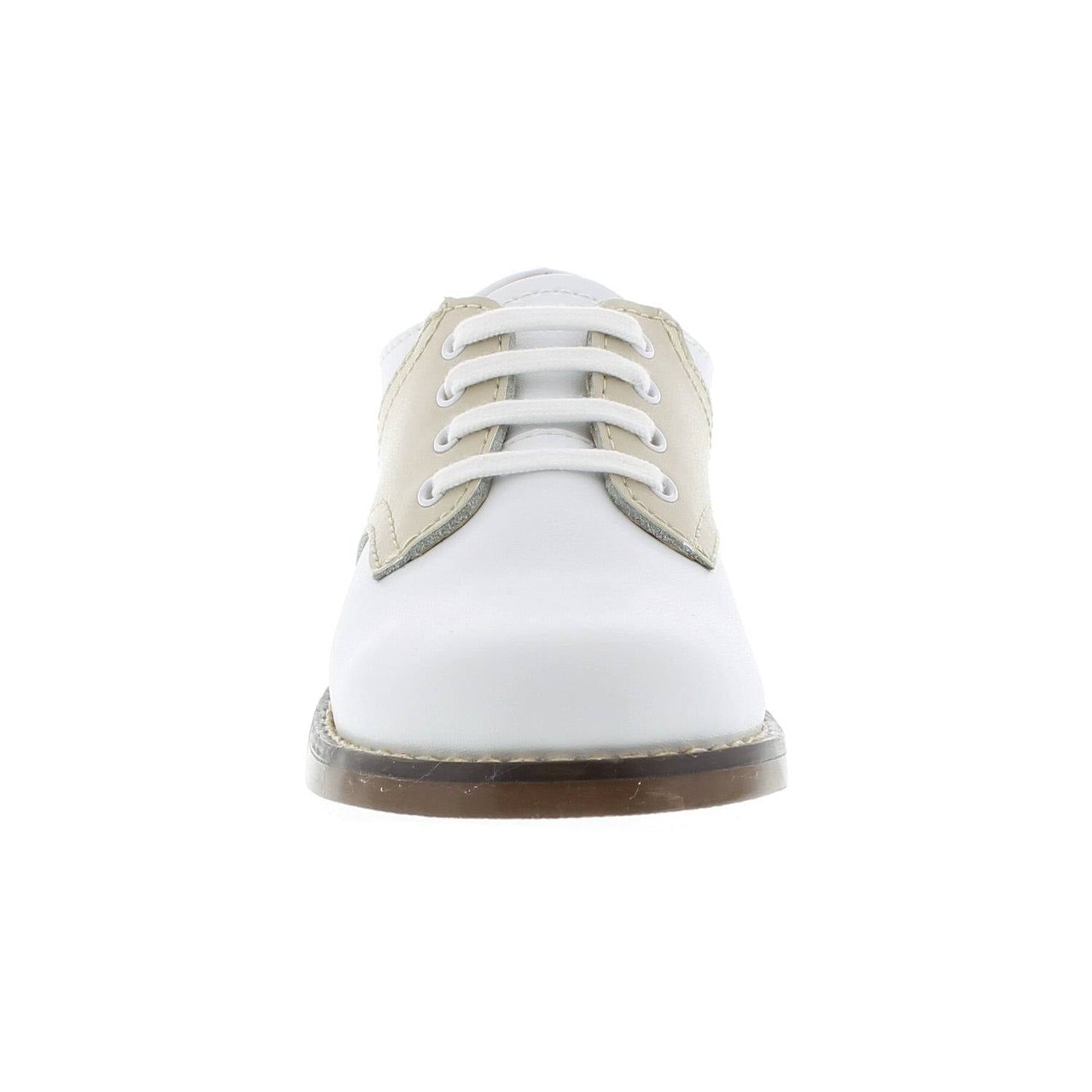 Footmates Cheer Saddle Shoe - Ecru & White