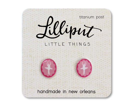 Lilliput Little Things Earrings - Ballerina Cameo