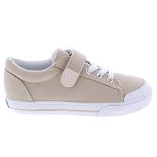 Footmates Jordan- Stone Canvas Velcro