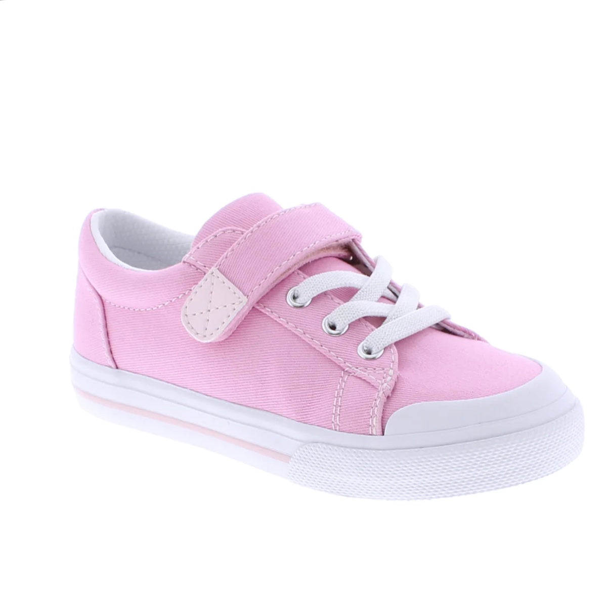 Footmates Jordan - Bubblegum Pink Canvas Velcro