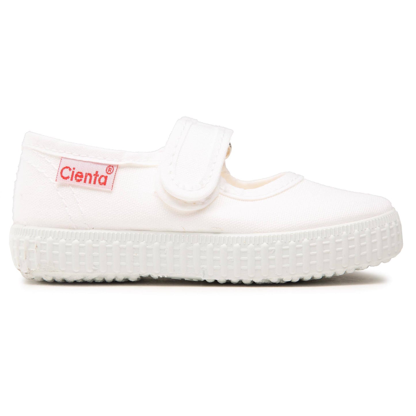 Cienta Velcro Mary Jane - White