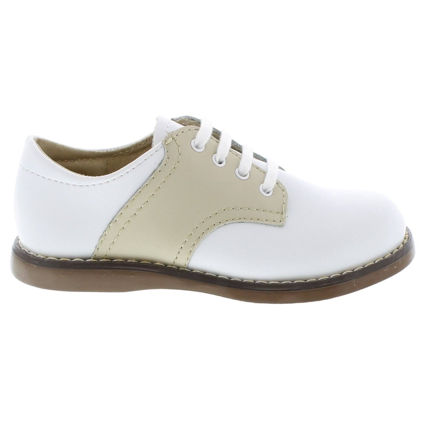 Footmates Cheer Saddle Shoe - Ecru & White