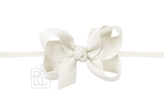 Beyond Creations Pantyhose Infant Headband - Antique White