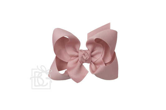 Beyond Creations 4.5” Large  Solid Bows - Antique Mauve