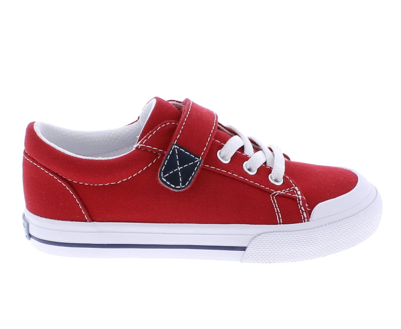 Footmates Jordan - Red Canvas Velcro