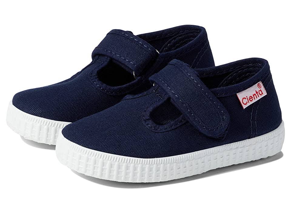 Cienta Velcro T-Strap - Navy