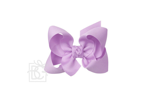 Beyond Creations 4.5” Large  Solid Bows - Light Orchid