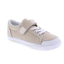 Footmates Jordan- Stone Canvas Velcro