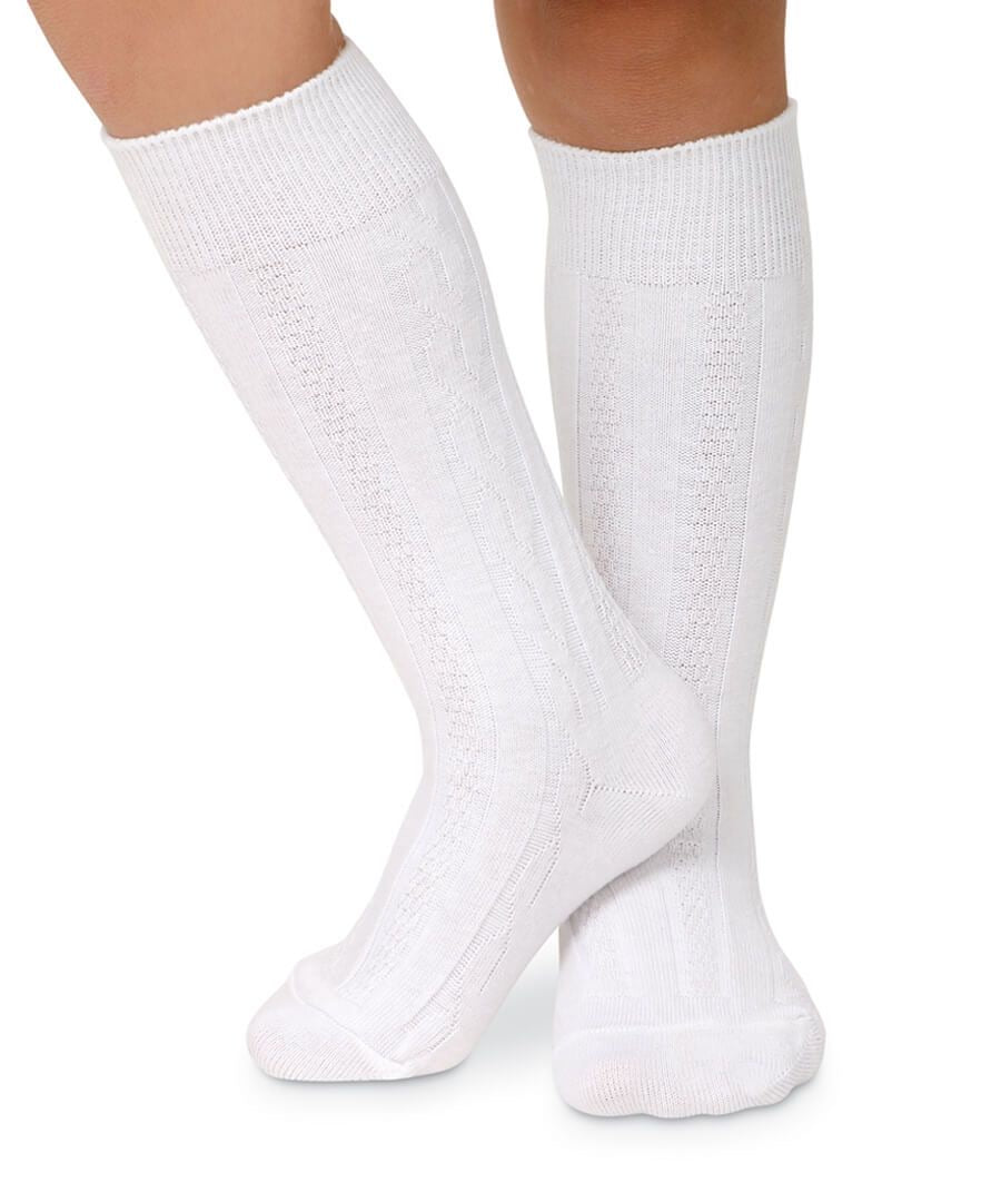 Jefferies School Uniform Cotton Cable Knee High Socks - 1 pair - 1625